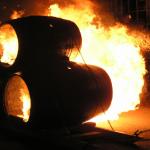 Burning barrels at Hatherleigh Carnival