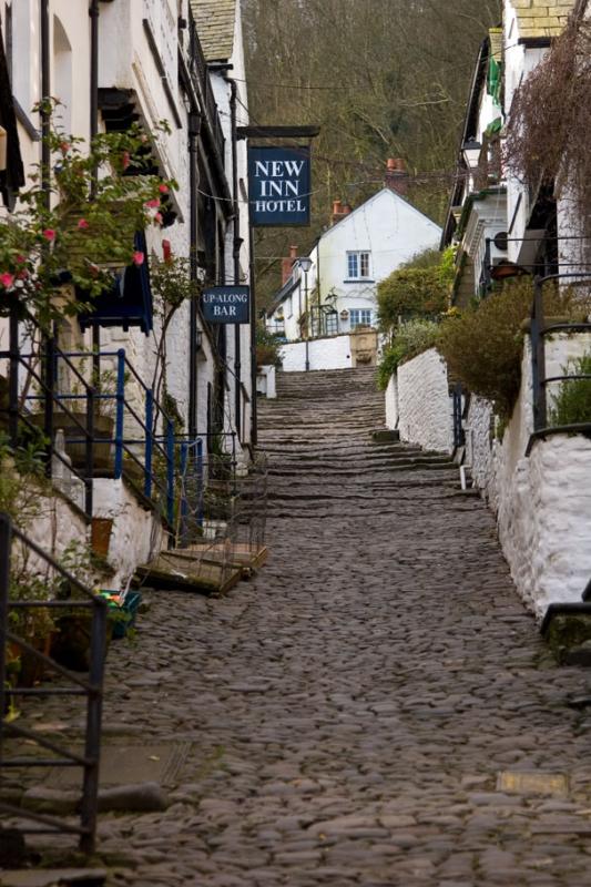 Clovelly - View up the Hill
